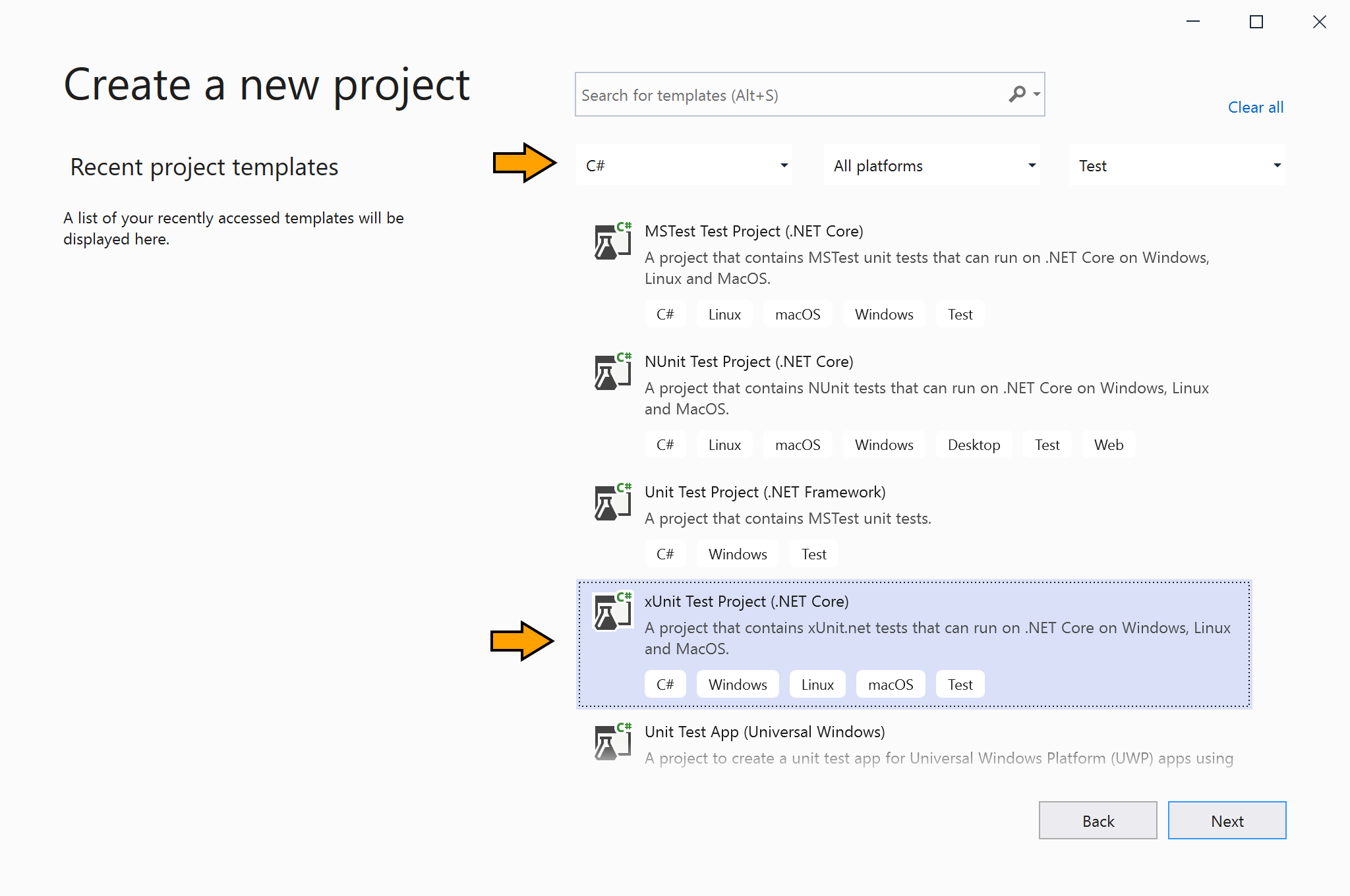 Getting Started: .NET Framework with Visual Studio > xUnit.net